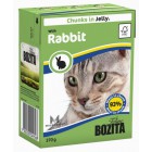 Bozita для кошек, кусочки в желе, с кроликом (Feline Chunks in Jelly with Rabbit)