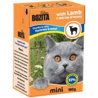 Bozita Mini для кошек, кусочки в желе, с мясом ягненка (Chunks in Jelly with Lamb)